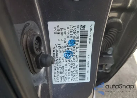 2020 Honda Civic Si из США, поврежденный, VIN 2HGFC1E58LH708302